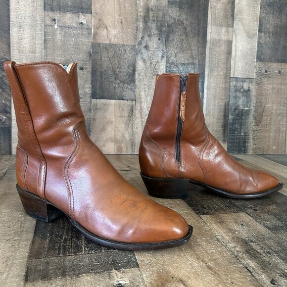 Lucchese Classics Handmade F5073 Side Zip French Toe Cowboy Boots Mens 10.5 EE - Picture 3 of 12